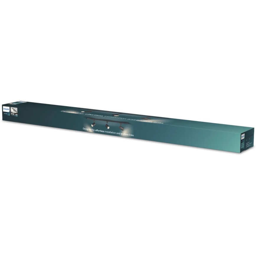 Philips - Spot LED RGBW dimabil pentru șină EASYLINK HUE 3xGU10/4,7W/230V 2200-6500K 1m negru + Hue Bridge