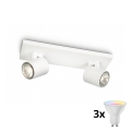Philips - Spot LED RGBW cu intensitate reglabilă RUNNER 2xGU10/6,5W/230V 2700-6500K alb