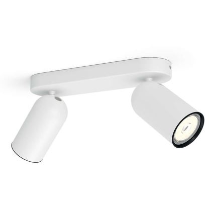 Philips - Spot LED RGBW reglabil PONGEE 2xGU10/4,8W/230V 3000K alb + telecomandă