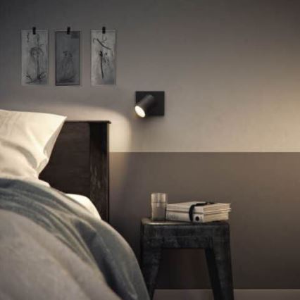 Philips - spot LED RGBW reglabil RUNNER 1xGU10/6,5W/230V 2700-6500K negru