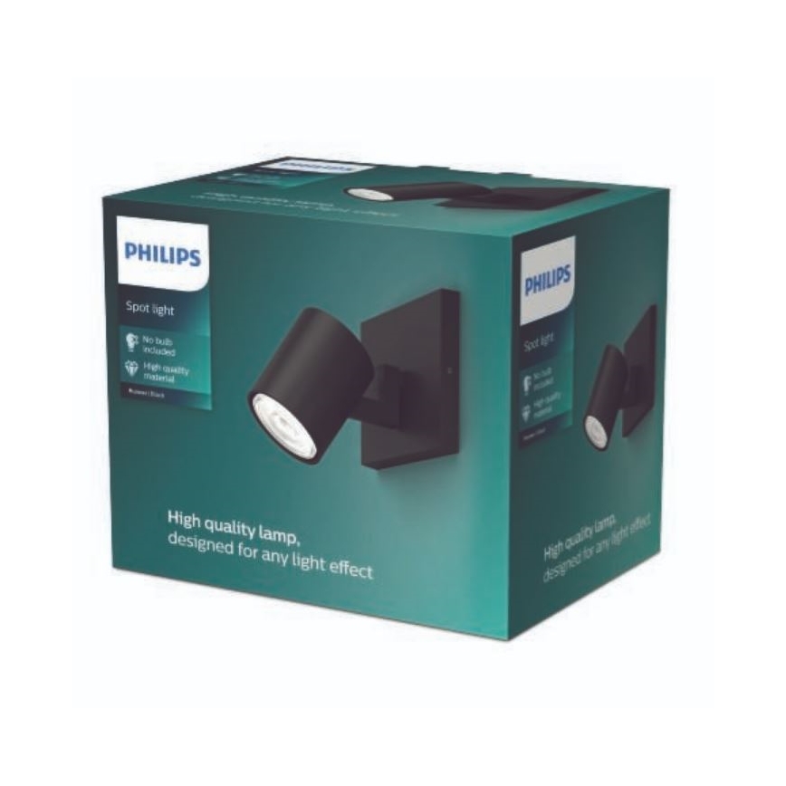 Philips - spot LED RGBW reglabil RUNNER 1xGU10/6,5W/230V 2700-6500K negru