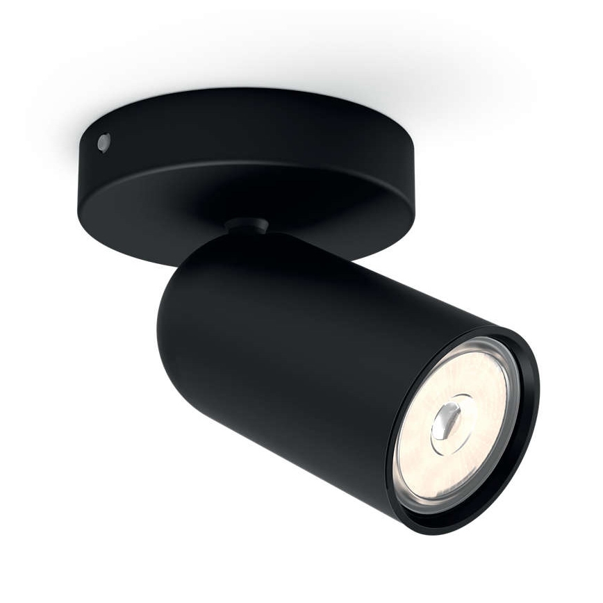 Philips PONGEE Spot LED RGBW dimmabil 1xGU10/4,8W/230V 3000K negru + telecomandă