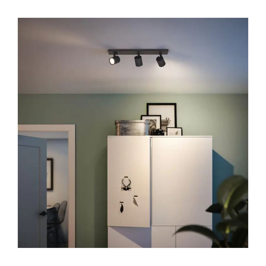 Philips - Spot LED RGBW dimmabil RUNNER 3xGU10/6,5W/230V 2700-6500K negru
