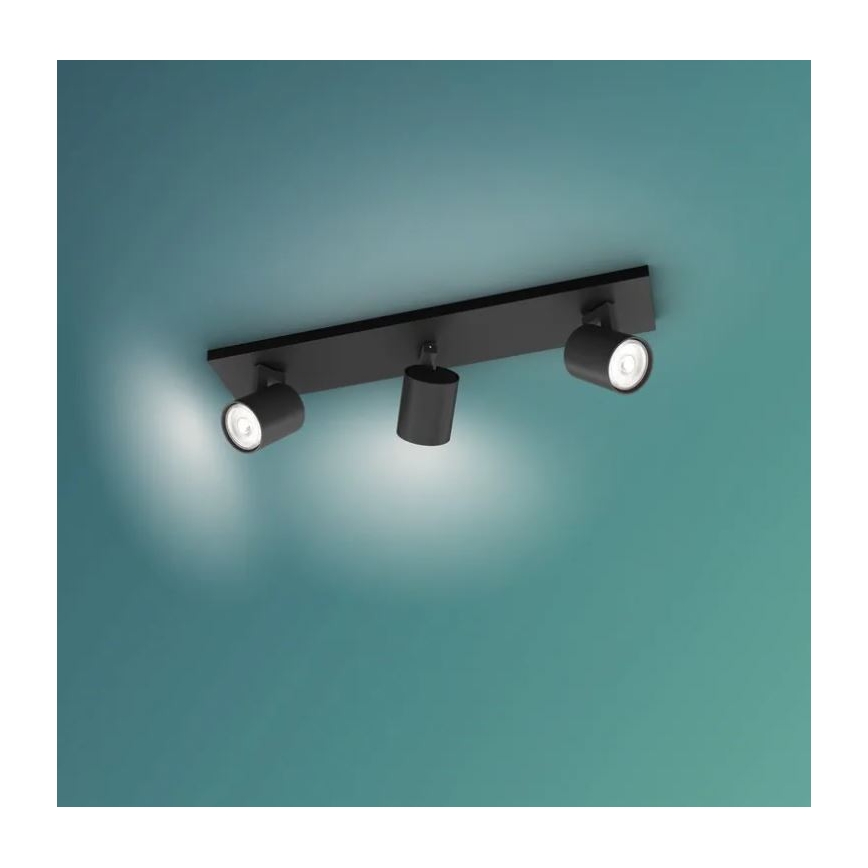 Philips - Spot LED RGBW dimmabil RUNNER 3xGU10/6,5W/230V 2700-6500K negru
