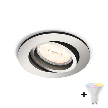 Philips - Spot LED RGBW reglabil încastrat DONEGAL 1xGU10/4,8W/230V + telecomandă
