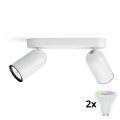 Philips - Spot LED RGBW reglabil PONGEE 2xGU10/4,8W/230V 3000K alb + telecomandă