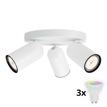 Philips - Spot LED RGBW reglabil PONGEE 3xGU10/4,8W/230V 3000K alb + telecomandă