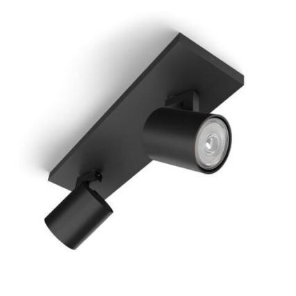 Philips - Spot LED RGBW reglabil RUNNER 2xGU10/6,5W/230V 2700-6500K negru