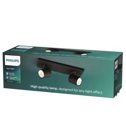 Philips - Spot LED RGBW reglabil RUNNER 2xGU10/6,5W/230V 2700-6500K negru