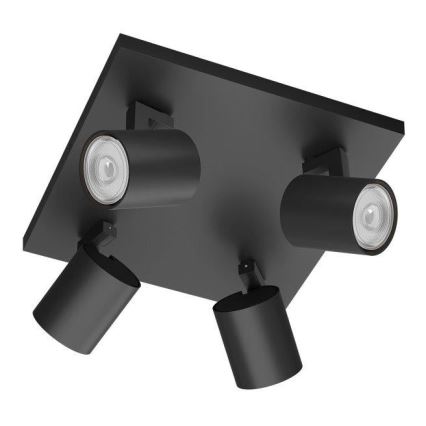 Philips - LED RGBW Spot reglabil RUNNER 4xGU10/6,5W/230V 2700-6500K negru