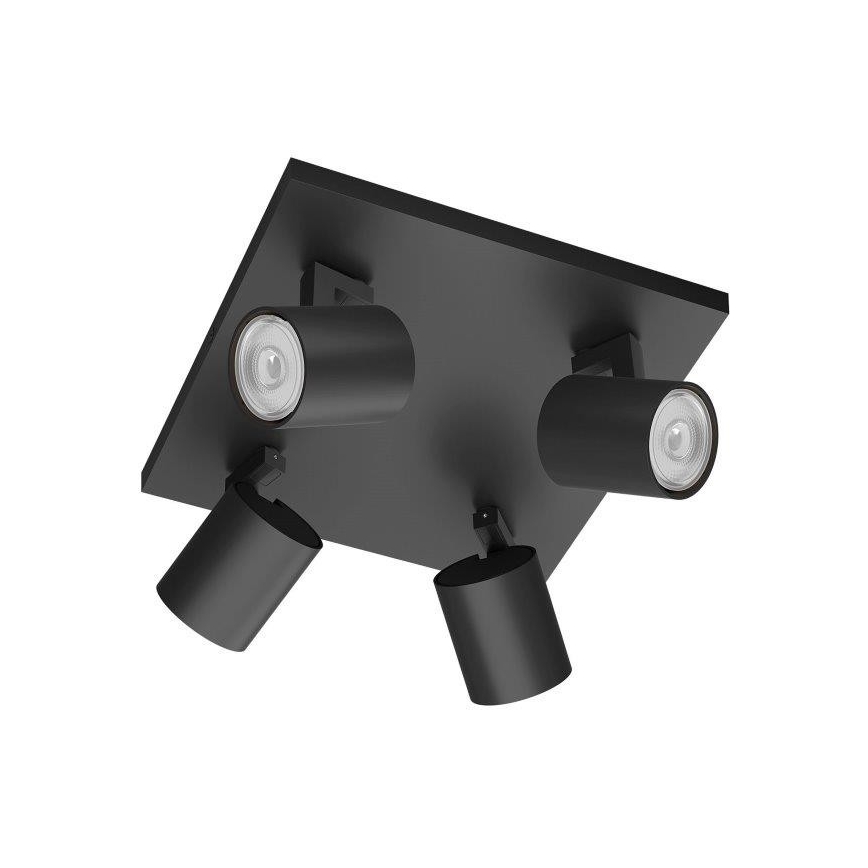 Philips - LED RGBW Spot reglabil RUNNER 4xGU10/6,5W/230V 2700-6500K negru