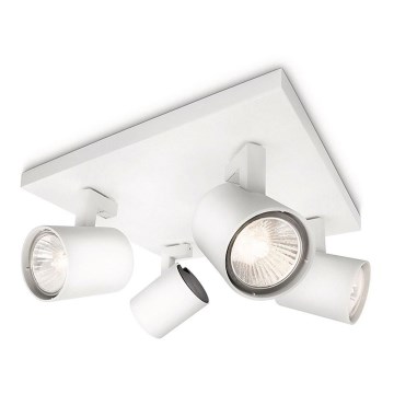Philips - Spot RUNNER 4xGU10/20W/230V alb