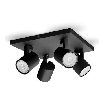 Philips - Spot RUNNER 4xGU10/20W/230V negru