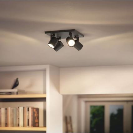 Philips - Spot RUNNER 4xGU10/20W/230V negru