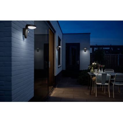 Philips - Lampă solară de perete cu LED, senzor de mișcare și crepuscul, LED/1,2W/4V 1800 mAh 4000K IP44