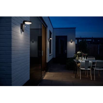 Philips - Aplica de perete LED pentru exterior cu senzor LED/9W/230V 2700K IP44