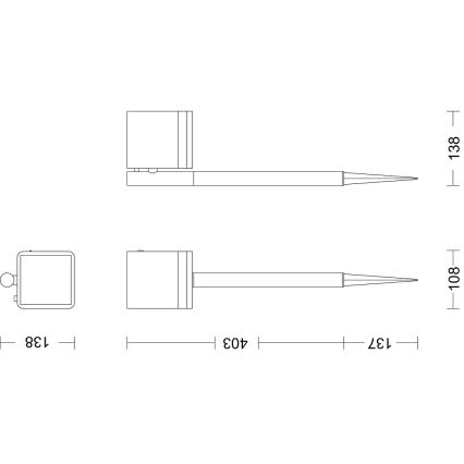 Philips - Lampă solară LED VIRONA LED/1,8W/3,7V 2600 mAh 2700K IP44