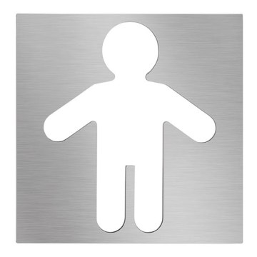 Pictogramă Bărbați 12x12 cm inox/argintiu