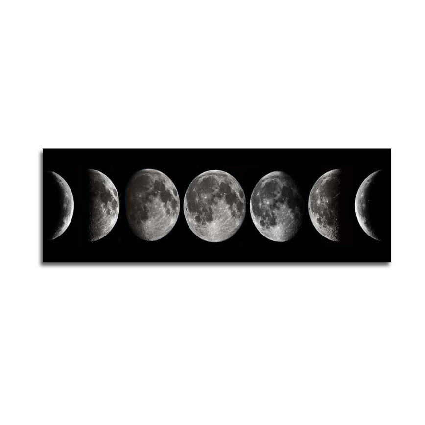 Pictură murală pe pânză 50x120 cm fazele lunii