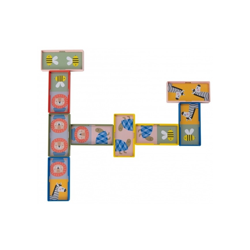 Piese domino pentru copii 4 în 1 animale Taf Toys