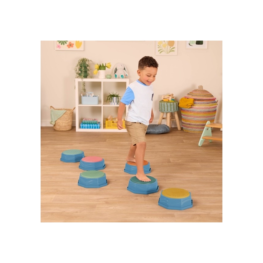 Pietre de echilibru pentru copii B-Toys BALANCE & HOP 6 buc.