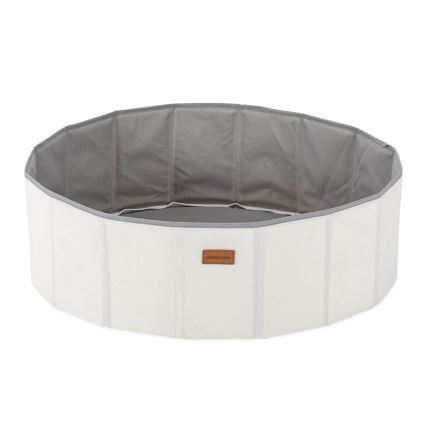 Piscină cu bile pentru copii d. 80 cm alb/gri