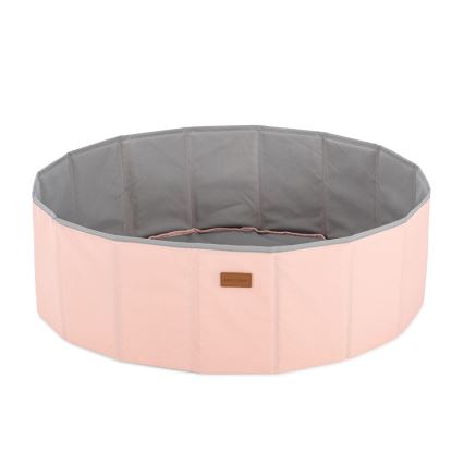 Piscină cu bile pentru copii d. 80 cm roz/gri
