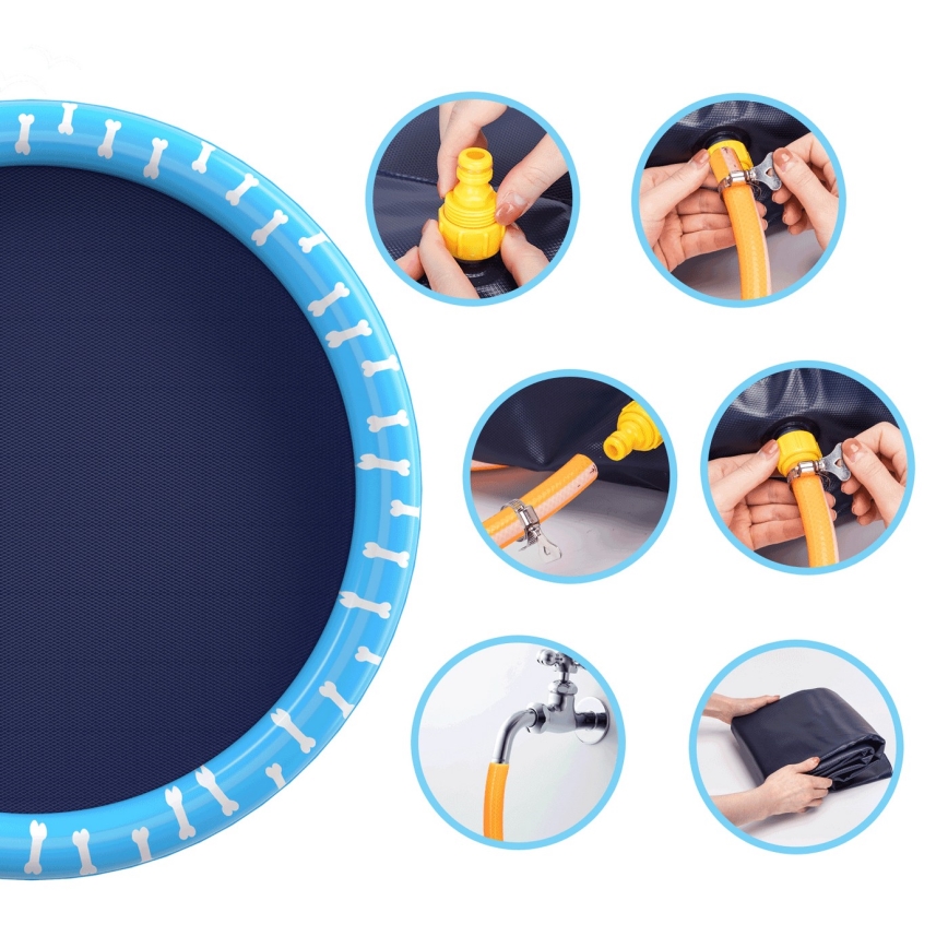 Piscină pentru câini cu fântână de apă Nobleza d. 1,4m