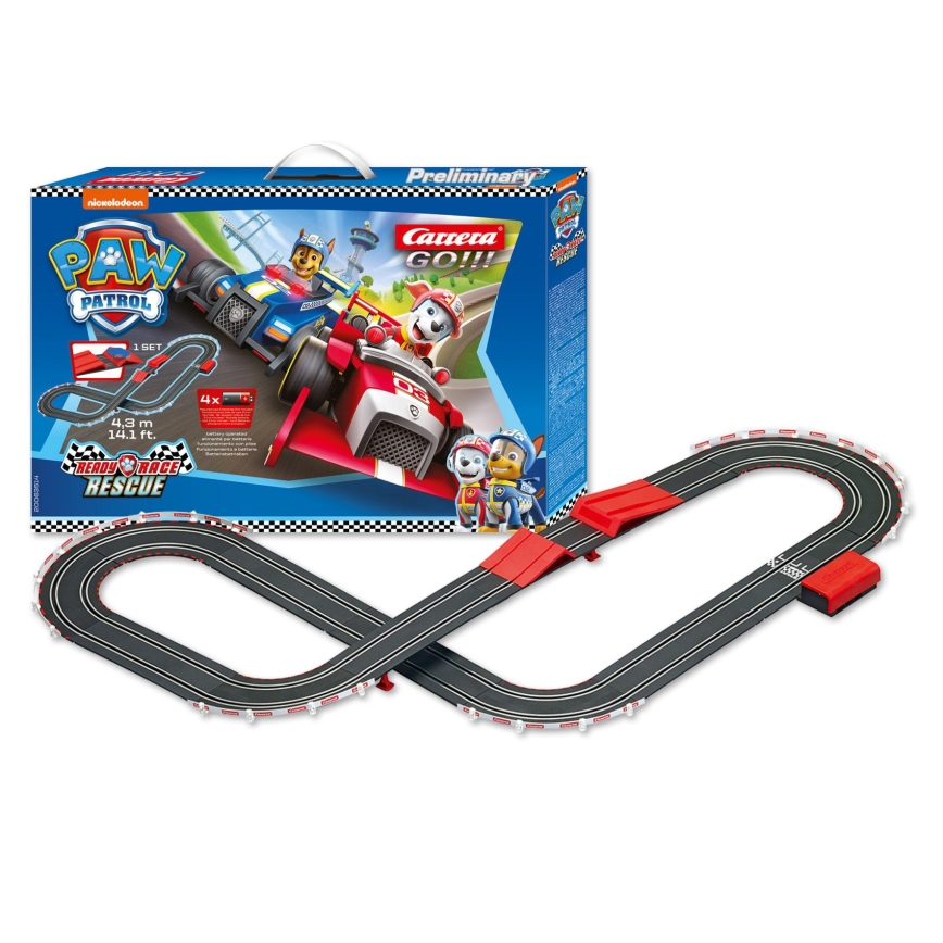 Pistă electrică CARRERA GO Paw Patrol, 4x LR20, 4,3 m