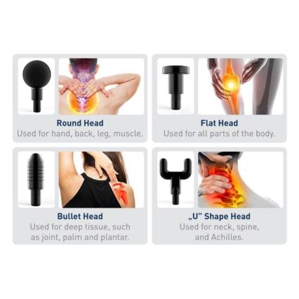 Pistolă de masaj reîncărcabilă 20W/8,4V 1500 mAh