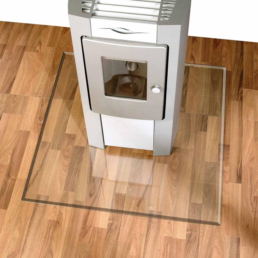 Placă de sticlă pentru șemineu 1000x1000x8 mm pătrat