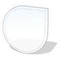 Placă de sticlă pentru șemineu 1100x1100x8 mm lacrimă