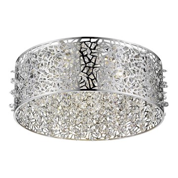 Plafonier cu cristale LED dimabil FOREST 5xLED/5W/230V crom mat