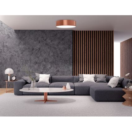 Plafonieră CLEO cu senzor de mișcare și senzor crepuscular, 3xE27/24W/230V, Ø 40 cm, finisaj cupru