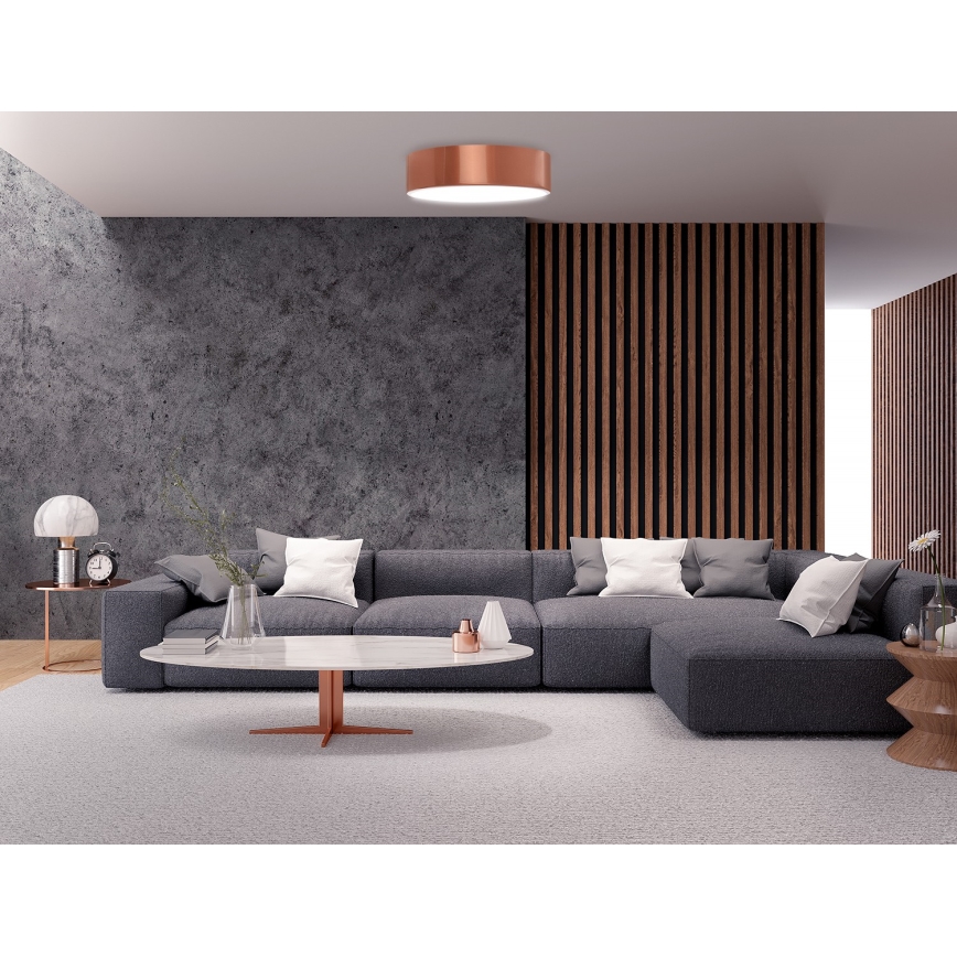 Plafonieră CLEO cu senzor de mișcare și senzor crepuscular, 3xE27/24W/230V, Ø 40 cm, finisaj cupru