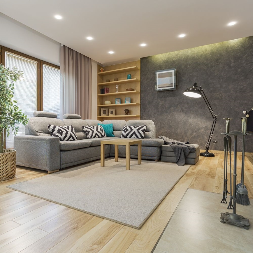 Corp de iluminat încastrat GU10, diametru 9 cm, negru