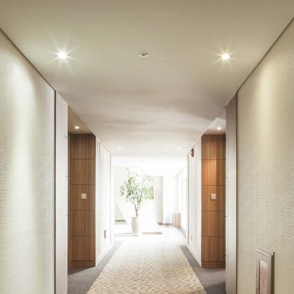 Corp de iluminat încastrat GU10, diametru 9 cm, alb