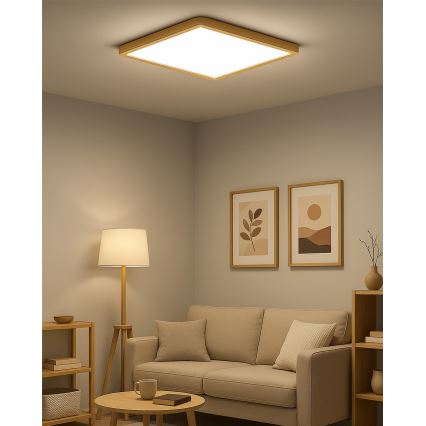 Plafonier LED, 40W, 230V, 3000/4000/6500K, 50x50 cm, bej