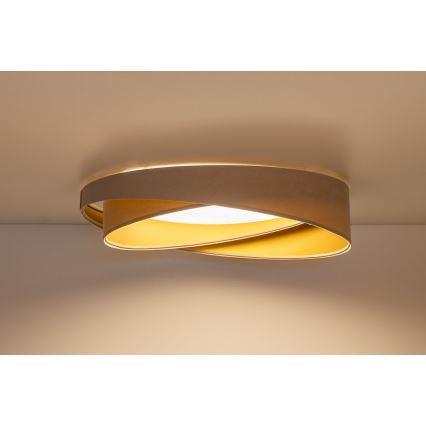 Plafonieră LED reglabilă SMART GALAXY MODERN LED/24W/230V 3000-6500K Ø 55 cm bej/auriu + telecomandă