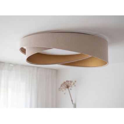 Plafonieră LED reglabilă SMART GALAXY MODERN LED/24W/230V 3000-6500K Ø 55 cm bej/auriu + telecomandă