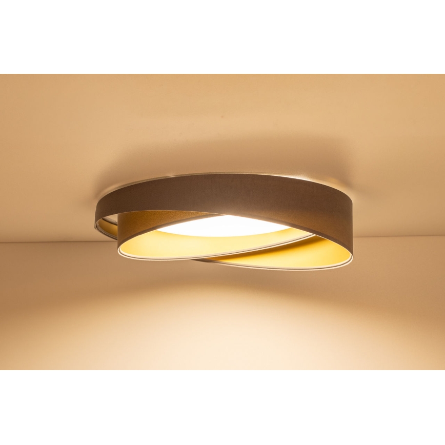 Plafonieră LED reglabilă SMART GALAXY MODERN LED/24W/230V 3000-6500K Ø 55 cm gri/auriu + telecomandă