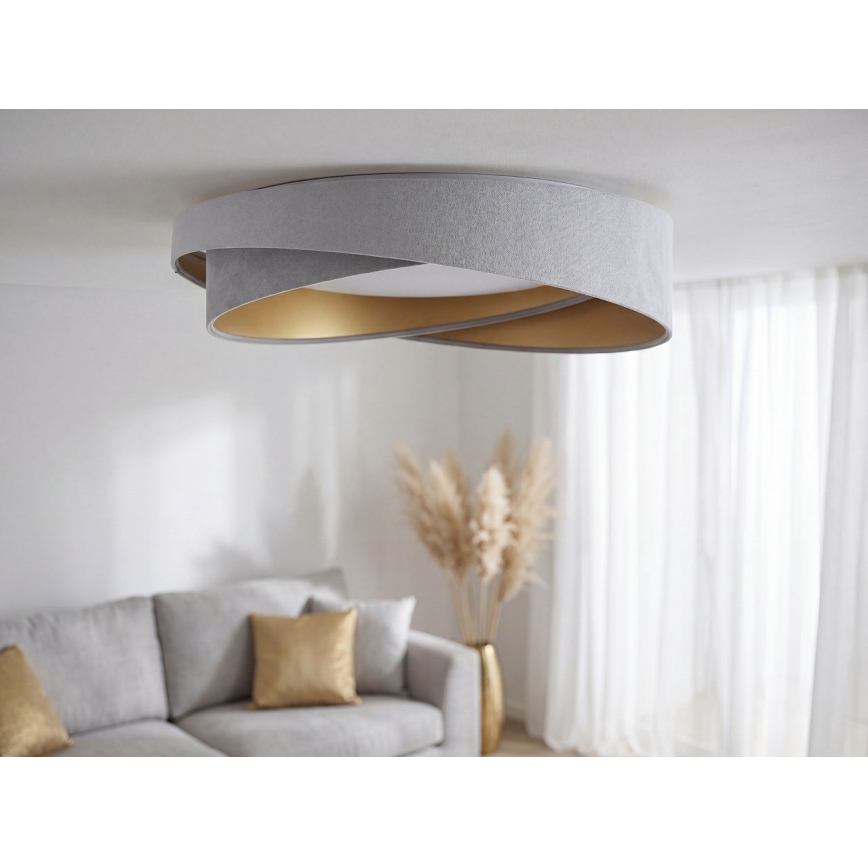 Plafonieră LED reglabilă SMART GALAXY MODERN LED/24W/230V 3000-6500K Ø 55 cm gri/auriu + telecomandă
