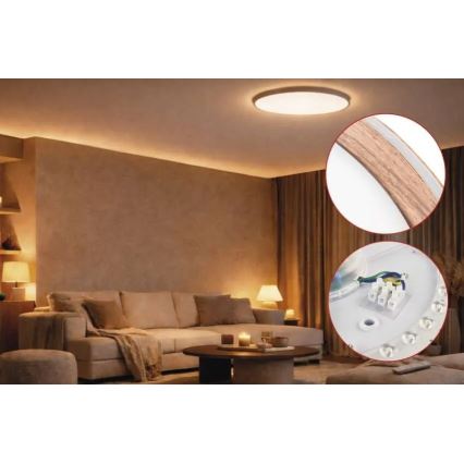 Plafonieră LED dimmabilă ILVI LED/30W/230V 2700-6500K diametru 40 cm bej + telecomandă
