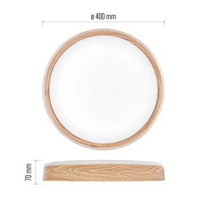 Plafonieră LED dimmabilă ILVI LED/30W/230V 2700-6500K diametru 40 cm bej + telecomandă