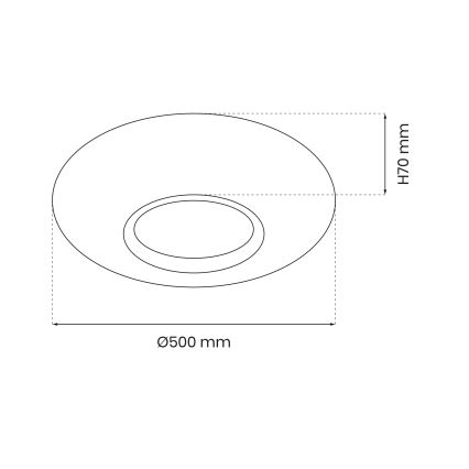 Plafonier LED dimabil TOKYO LED/48W/230V 3000-6000K cu telecomandă