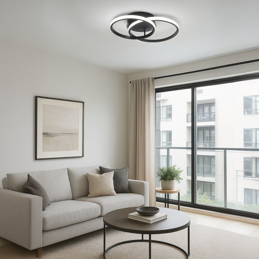 Plafonier LED TITANO LED/12W/230V negru