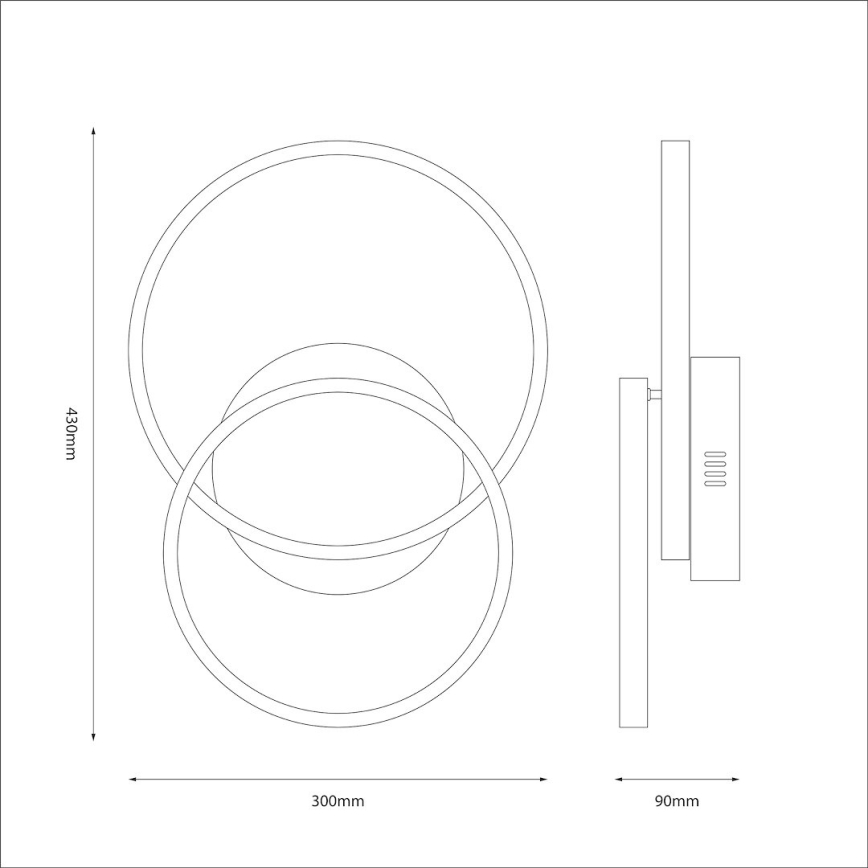 Plafonier LED TITANO LED/12W/230V negru