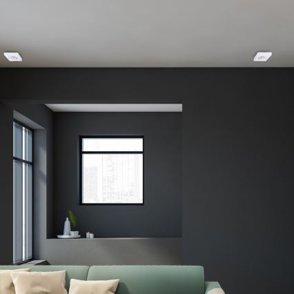 Plafonier cu spoturi NUSA 1xGU5,3/MR16/50W/12V pătrat alb