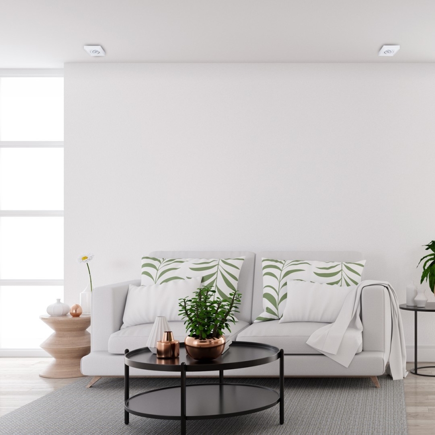 Plafonier cu spoturi NUSA 1xGU5,3/MR16/50W/12V pătrat alb