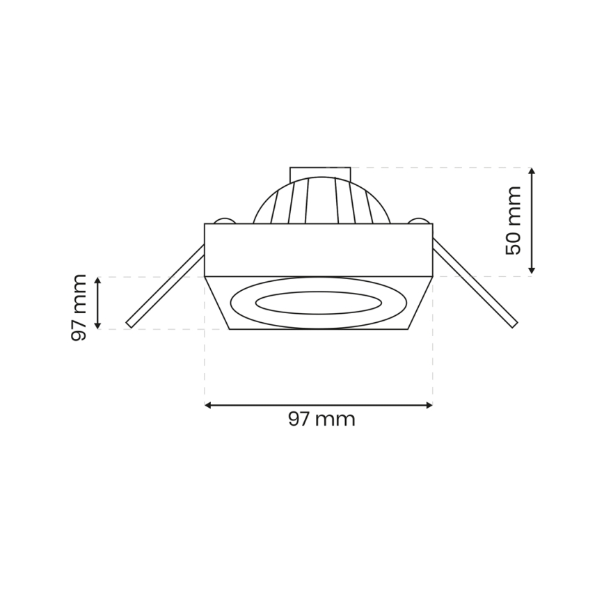 Plafonier cu spoturi NUSA 1xGU5,3/MR16/50W/12V pătrat alb